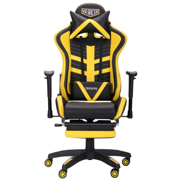Крісло VR Racer BattleBee Чорний, Жовтий (08303855) в Украине