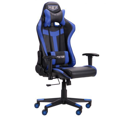 Крісло VR Racer Dexter Skyline Чорний, Синій (08466189) с доставкой