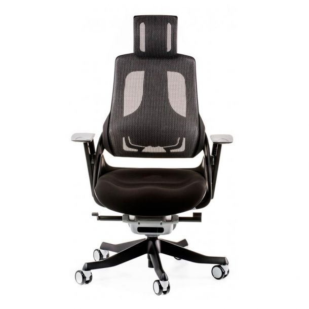 Крісло Wau Black fabric, Charcoal network (26190133) дешево