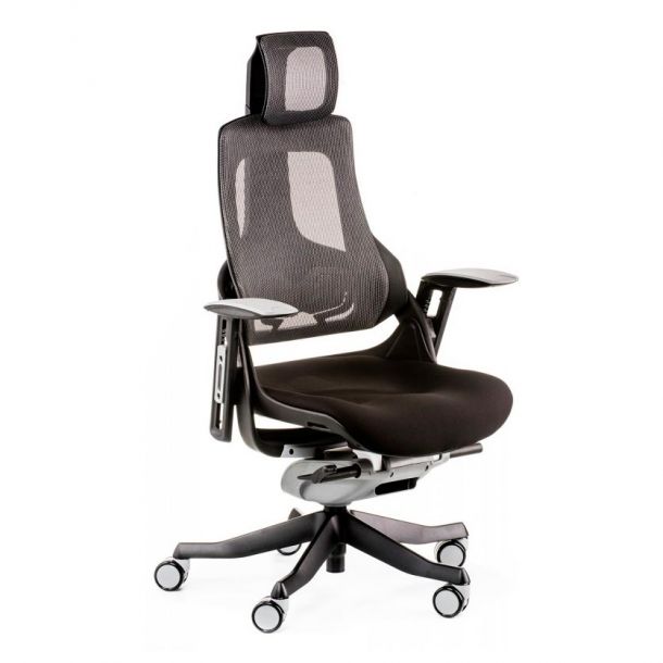 Крісло Wau Black fabric, Charcoal network (26190133) недорого