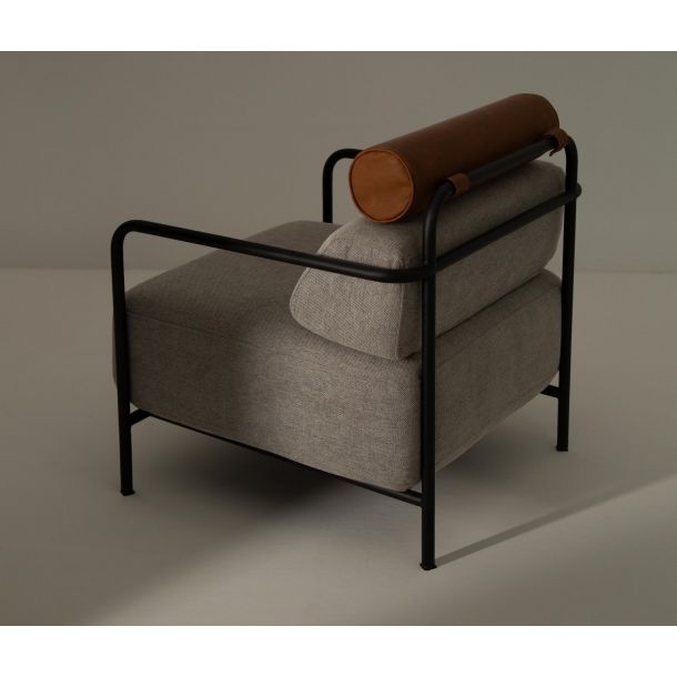 Кресло Weekend Leather Austin 18 Grey, Экокожа Коричневый, Черный 9005 (601014347) с доставкой