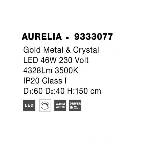 Люстра Aurelia II D80 Золотистый (1591205134) недорого