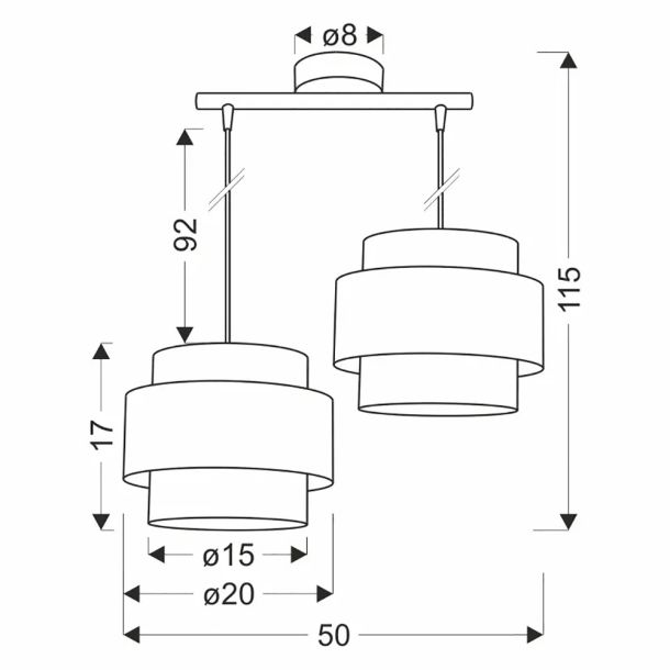 Люстра Candellux 32-18489 Hare Сірий (1721380895) в Киеве