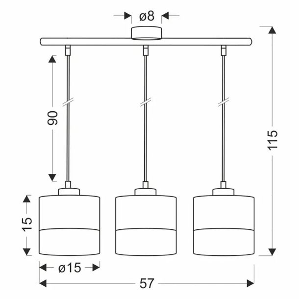 Люстра Candellux 33-17611 Porto Чорний (1721380968) в Киеве