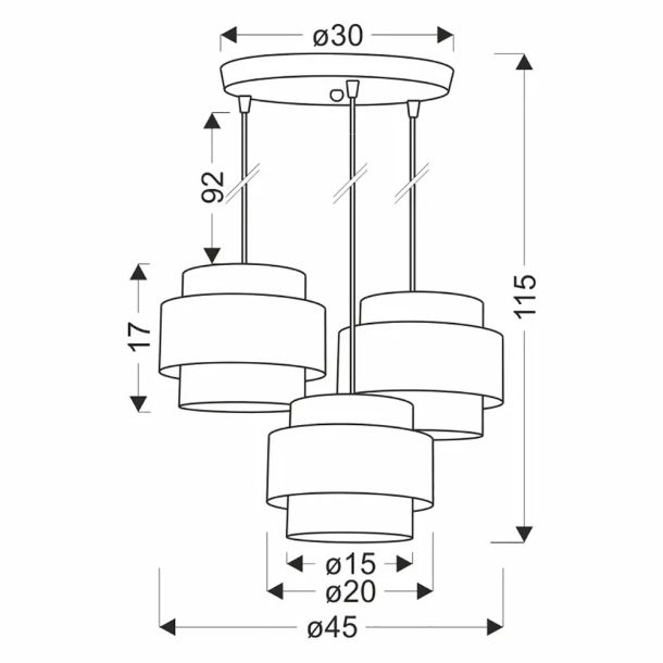 Люстра Candellux 33-18496 Hare Серый (1721380902) в Киеве