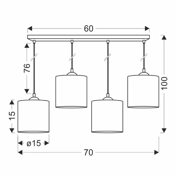 Люстра Candellux 34-18366 Legno Коричневый (1721380958) в Киеве