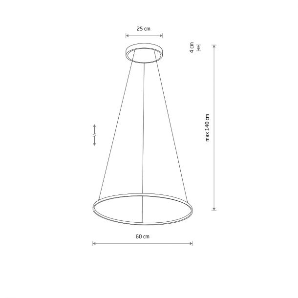 Люстра Circolo Led M 3000K Чорний (109984995) kupistul