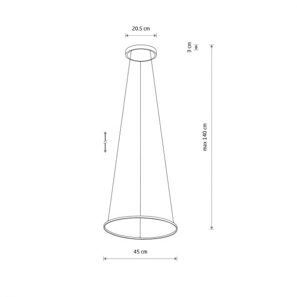 Люстра Circolo Led S 3000K Чорний (109984993) с доставкой