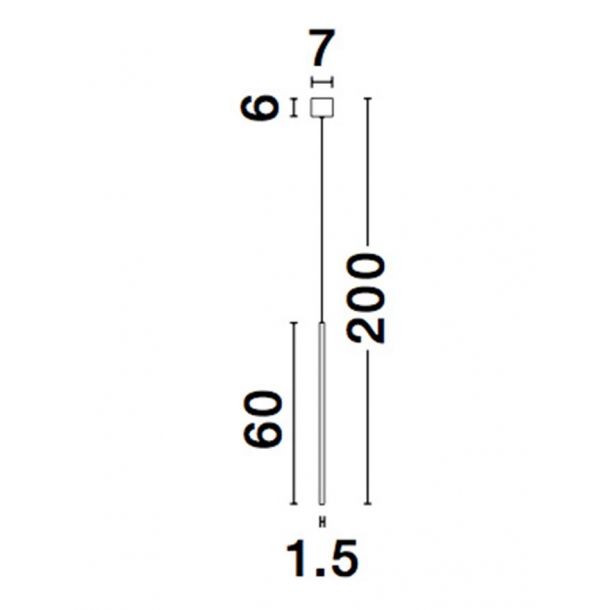 Подвесной светильник Elettra H200 Black (1591205416) фото