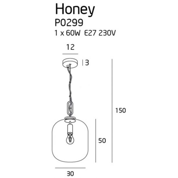 Люстра Honey 30 Smoky (118865201) с доставкой