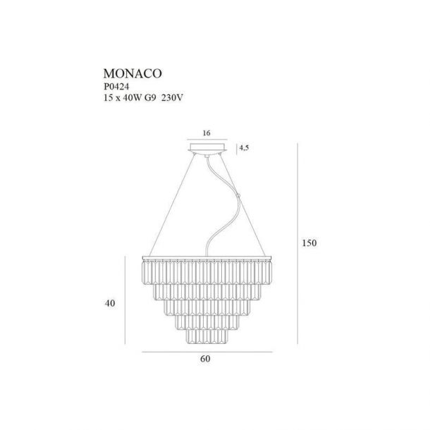 Люстра Monaco 60 Chrome (118866167) с доставкой