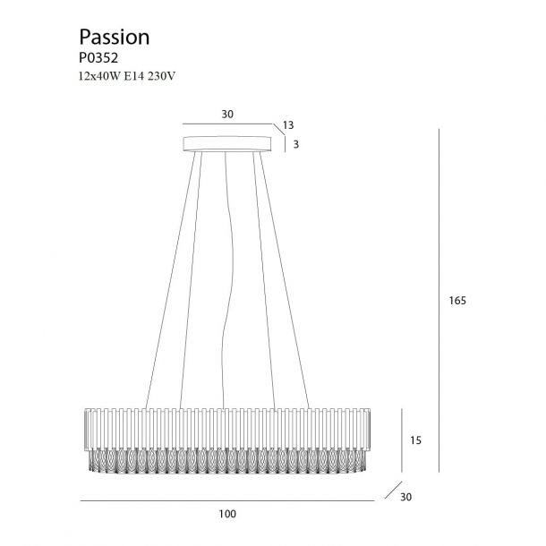 Люстра Passion Gold (118865264) в интернет-магазине