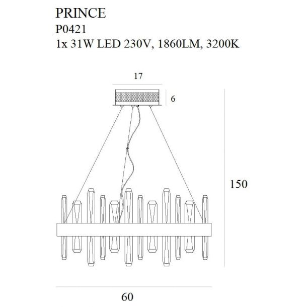 Люстра PRINCE 60 Gold (118865332) в Киеве