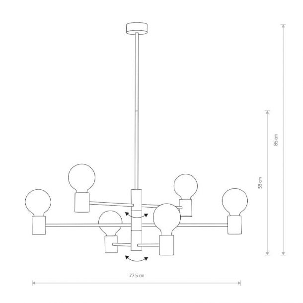Люстра Radius VI Чорний (109729186) в Киеве