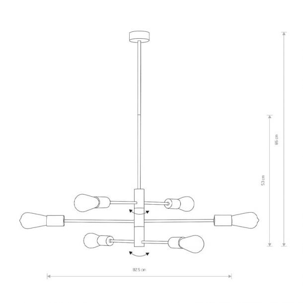 Люстра ROTOR VI Чорний (109729200) в Украине