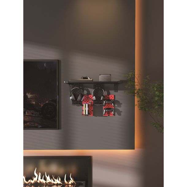 Настенная доска-органайзер с полкой OfficePro WSO188 Red, Black (1311407659) kupistul