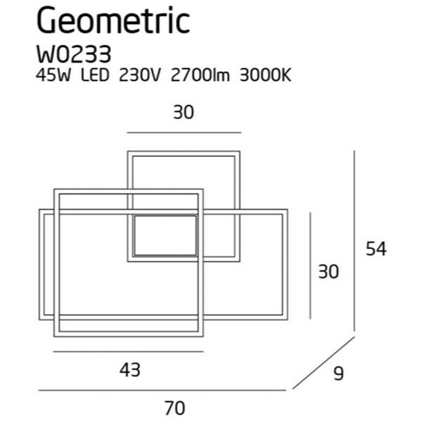 Настінний світильник GEOMETRIC Black (118865979) в Киеве