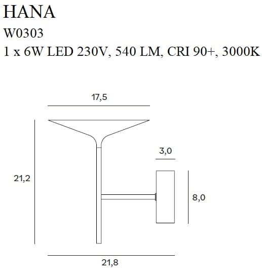 Настінний світильник HANA Black (118865989) в интернет-магазине