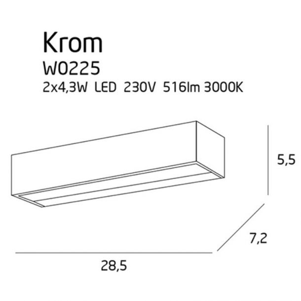 Настінний світильник Krom Chrome (118866035) с доставкой