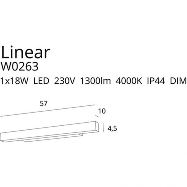 Настінний світильник Linear 18W Black (118866008) с доставкой
