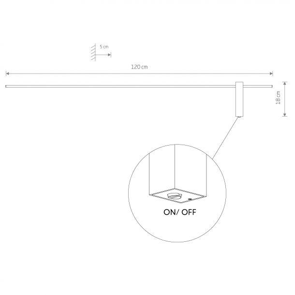 Настенный светильник Motive L LED Черный (109727599) kupistul