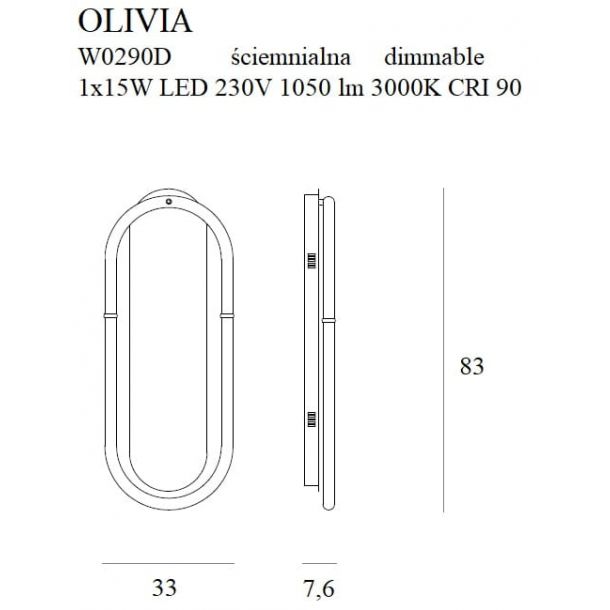 Настенный светильник OLIVIA Gold (118865393) в Украине
