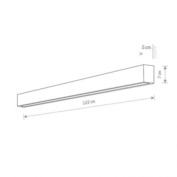 Настінний світильник Straight wall led L Графітовий (109727376) с доставкой