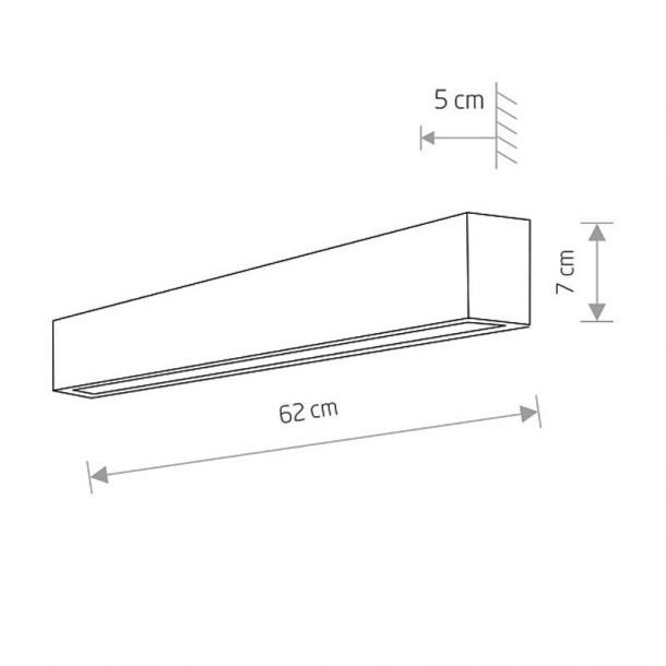 Настінний світильник Straight wall led S Білий (109727366) с доставкой