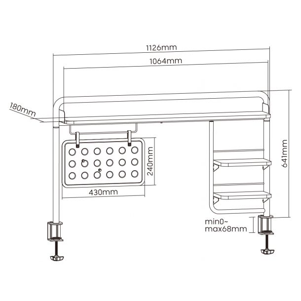 Настольная полка-органайзер OfficePro DS253 Black, Black (1311205556) kupistul