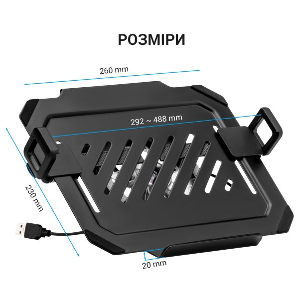 Настольное крепление-подставка для ноутбука RGB OfficePro LH474 12-17'' Black (1311205512) дешево