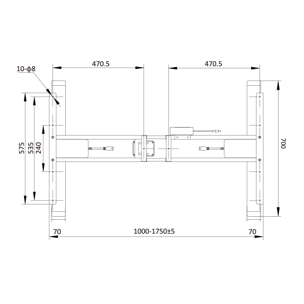 Опора для стола регулируемая ADAPWORK Smart 2 Motor AdapDesk Snow White (1061489066) с доставкой