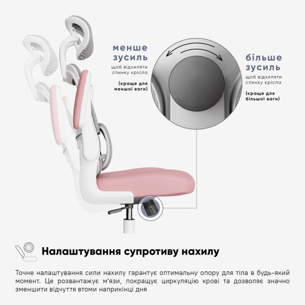 Підліткове крісло Mealux Junior Т1 Рожевий (111489495) в интернет-магазине