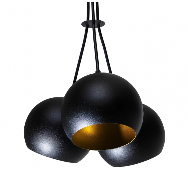 Подвесной светильник Bowl С150-3 Black, Gold (111999183) недорого