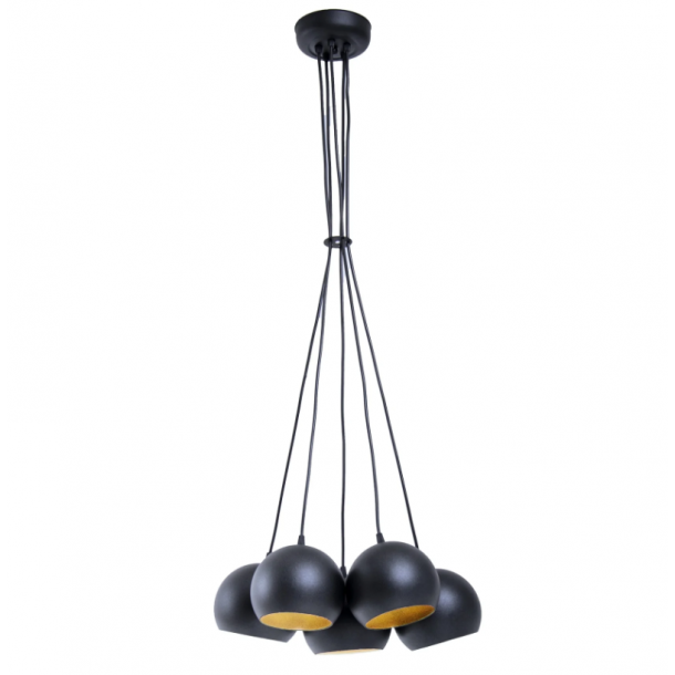 Подвесной светильник Bowl С150-5 Black, Gold (111999185) недорого
