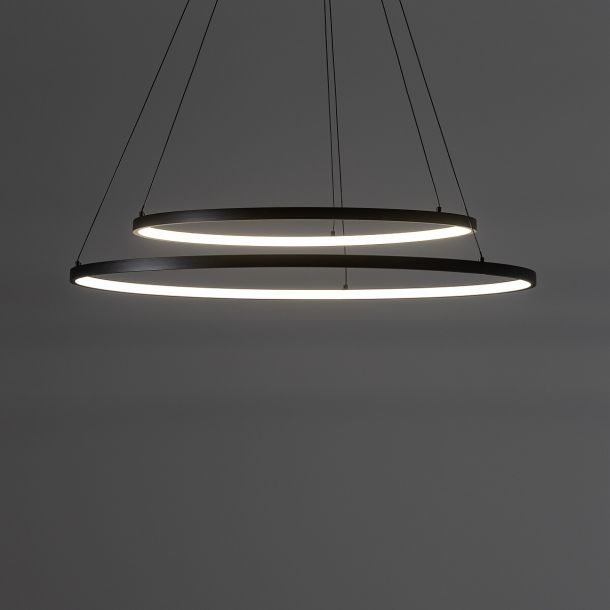 Підвісний світильник Circolo Led 3000K 2x35W Чорний (109985011) недорого