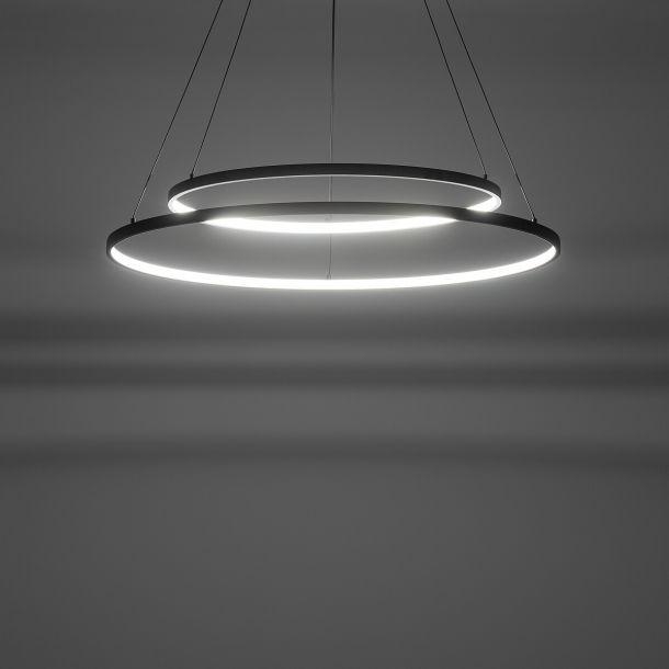 Підвісний світильник Circolo Led 4000K 2x35W Чорний (109985012) с доставкой