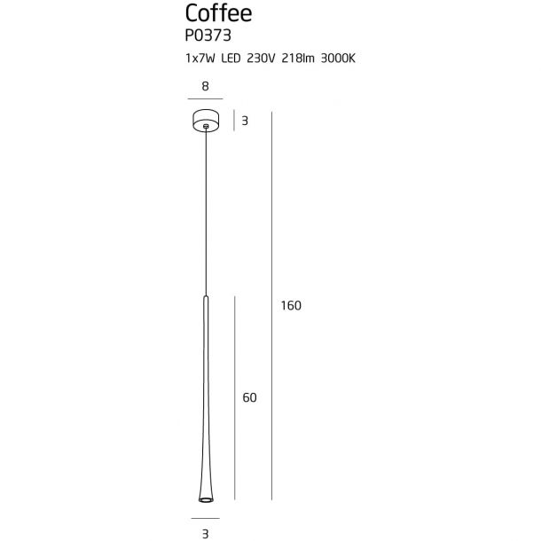Подвесной светильник COFFEE 60 Black (118865856) в Киеве