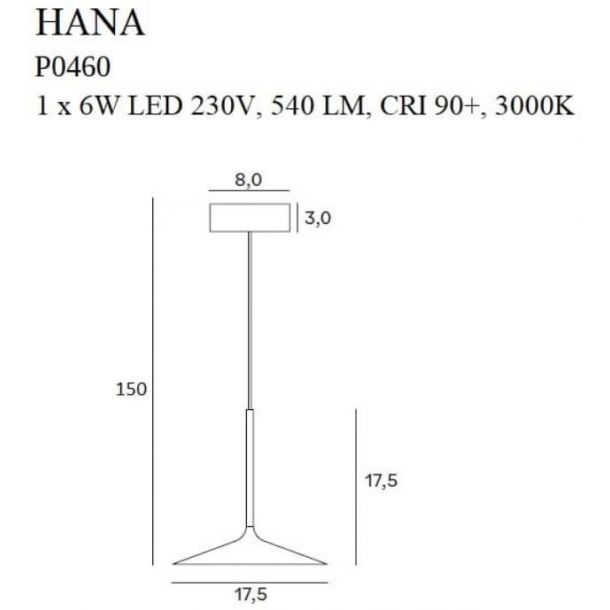 Підвісний світильник HANA Gold (118745689) в Киеве