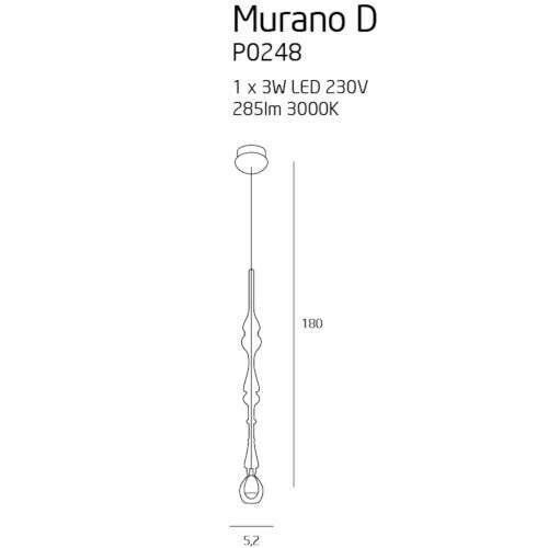 Подвесной светильник Murano D Chrome (118866445) с доставкой