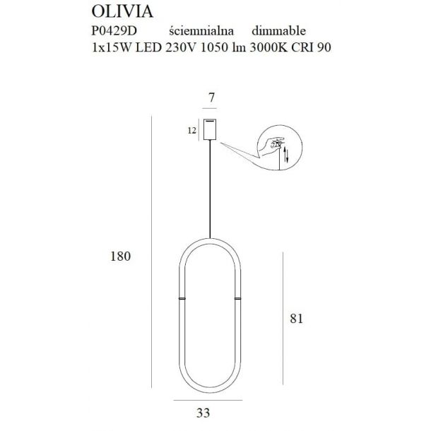 Підвісний світильник OLIVIA I Gold (118865361) в Киеве