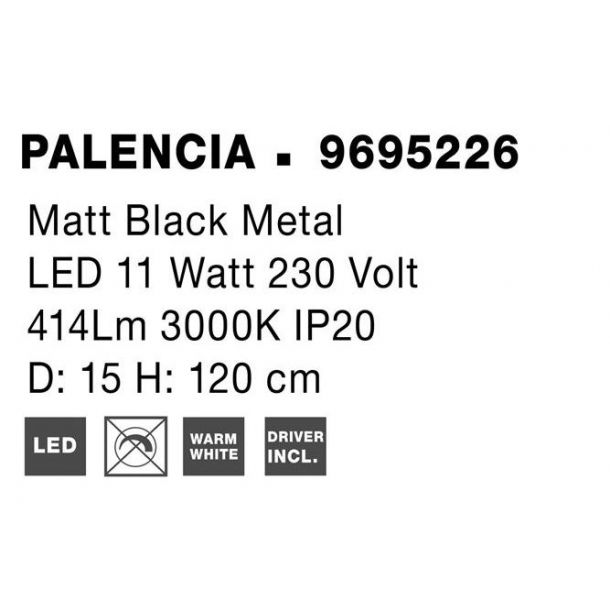 Підвісний світильник PALENCIA Black (1591205149) с доставкой