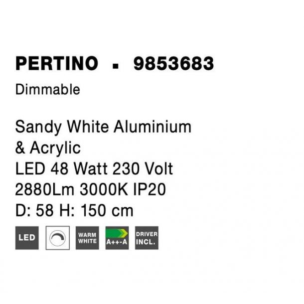 Подвесной светильник PERTINO D58 White (1591205127) фото
