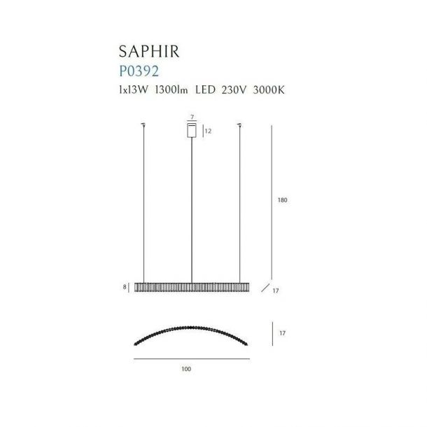 Подвесной светильник Saphir 13W Chrome (118885405) в Киеве