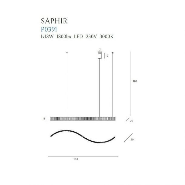 Підвісний світильник Saphir 18W Chrome (118885328) в Украине