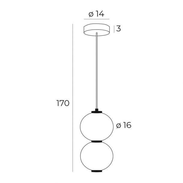 Підвісний світильник Tama Н170 White (118746371) kupistul