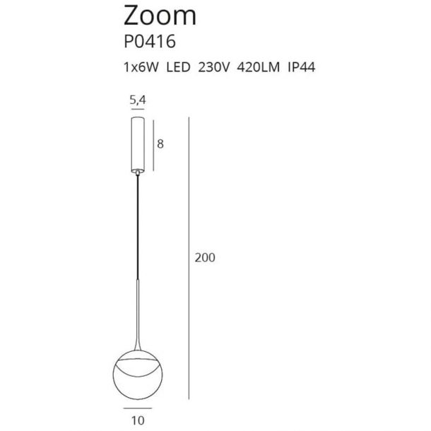 Подвесной светильник Zoom Black (118885413) с доставкой