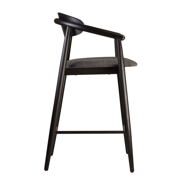Полубарный стул Mamont semi-soft Superior 19 Graphite , 9005 Черный  Ясень (611482615) недорого