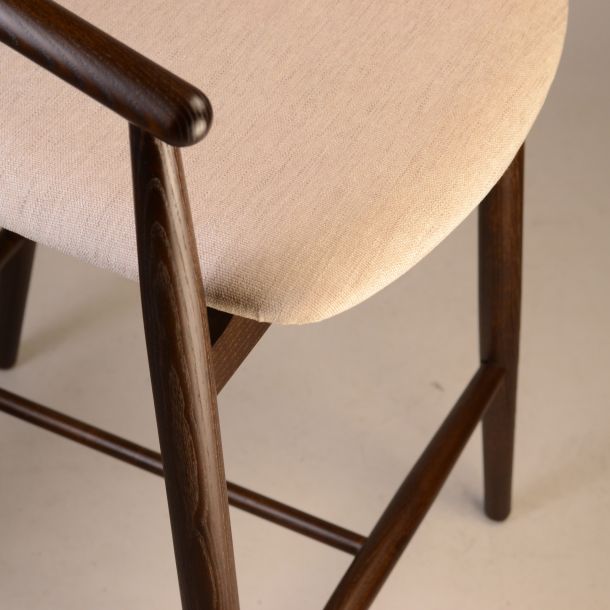 Полубарный стул Mamont semi-soft Superior 2 Beige, Темный орех (611482617) в интернет-магазине