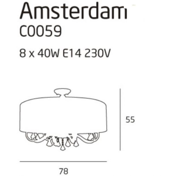 Потолочный светильник AMSTERDAM 80 cm Chrome (118859125) в Украине