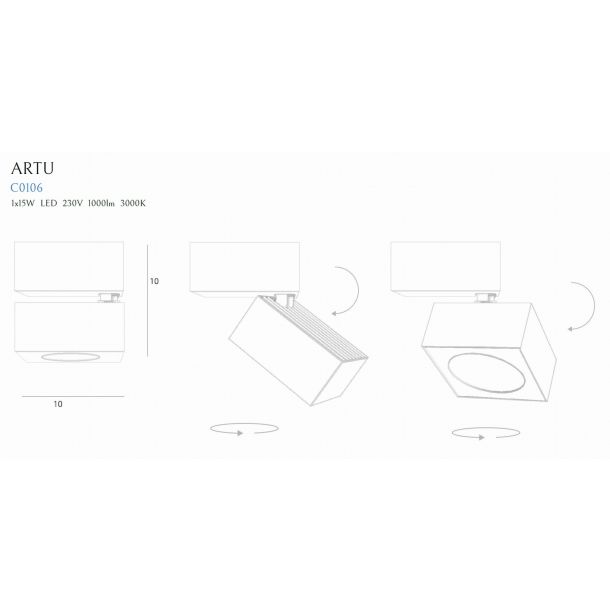 Потолочный светильник ARTU White (118865554) цена